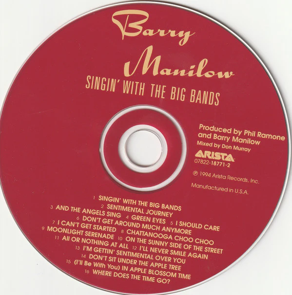 Barry Manilow - Singin' With The Big Bands (CD, Album) (Very Good Plus (VG+)) - Image 3