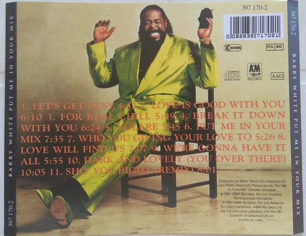 Barry White - Put Me In Your Mix (CD, Album) (Near Mint (NM or M-)) - Image 2