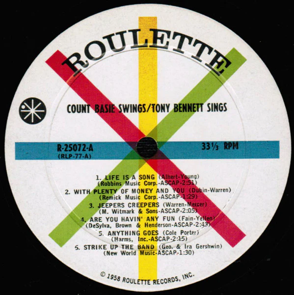 Basie* / Bennett* - Count Basie Swings / Tony Bennett Sings (LP, Album, Mono) (Very Good Plus (VG+)) - Image 3