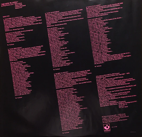 Be Bop Deluxe - Drastic Plastic (LP, Album, Win) (Near Mint (NM or M-)) - Image 5