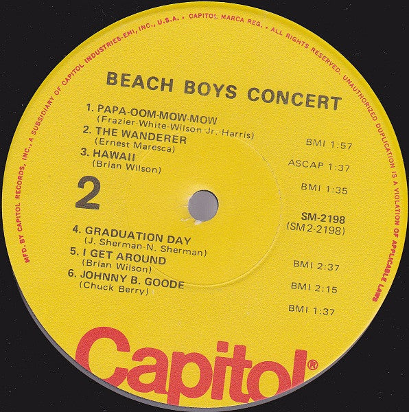 The Beach Boys - Concert (LP, Album, RE, Jac) (Very Good Plus (VG+)) - Image 4