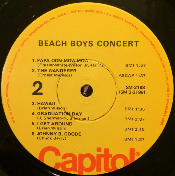 The Beach Boys - Concert (LP, Album, RE, Win) (Very Good Plus (VG+)) - Image 3