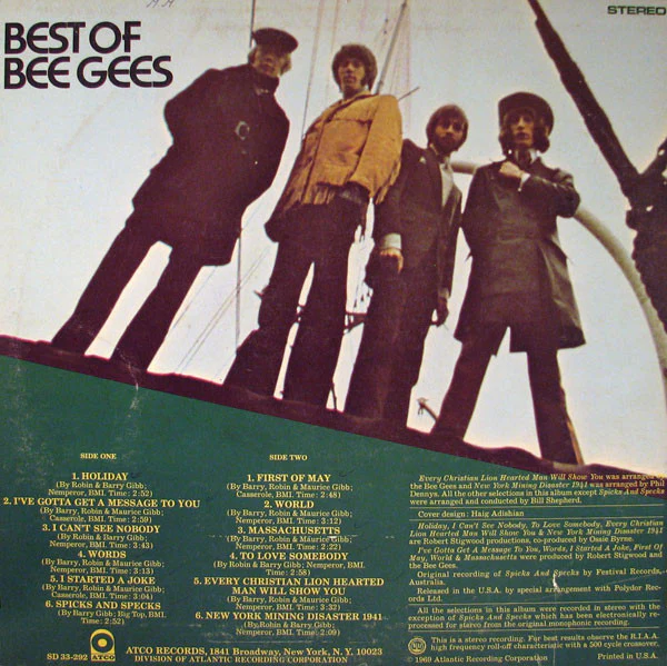 Bee Gees - Best Of Bee Gees (LP, Comp, CTH) (Very Good Plus (VG+)) - Image 2