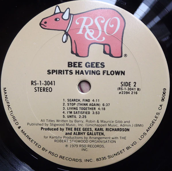 Bee Gees - Spirits Having Flown (LP, Album, Pit) (Near Mint (NM or M-)) - Image 5