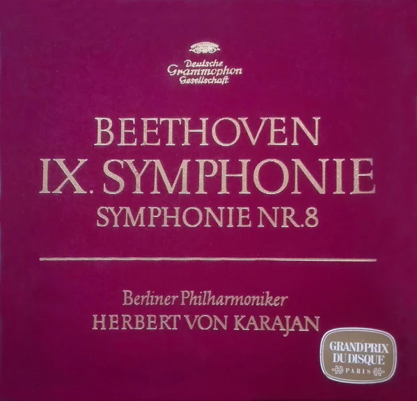 Ludwig van Beethoven - Berliner Philharmoniker, Herbert von Karajan - IX. Symphonie / Symphonie Nr. 8 (2xLP, RE + Box) (Near Mint (NM or M-))