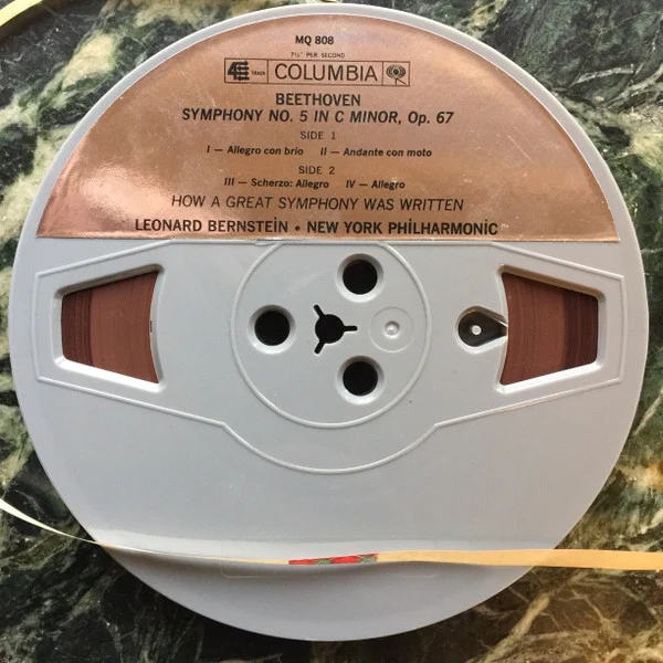 Beethoven*, Bernstein*, New York Philharmonic - Symphony No. 5 in C Minor, Op. 67 (Reel, 4tr Stereo, 7" Reel, Album) (Very Good Plus (VG+)) - Image 3