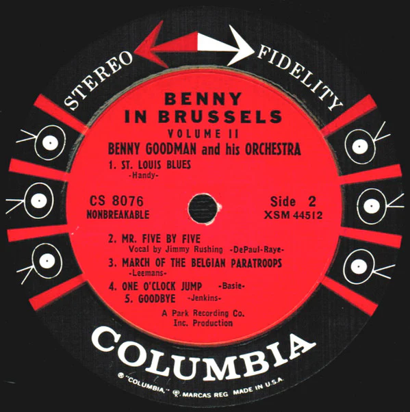 Benny Goodman And His Orchestra Featuring Jimmy Rushing - Benny In Brussels Vol. II (LP, Album) (Very Good Plus (VG+)) - Image 4