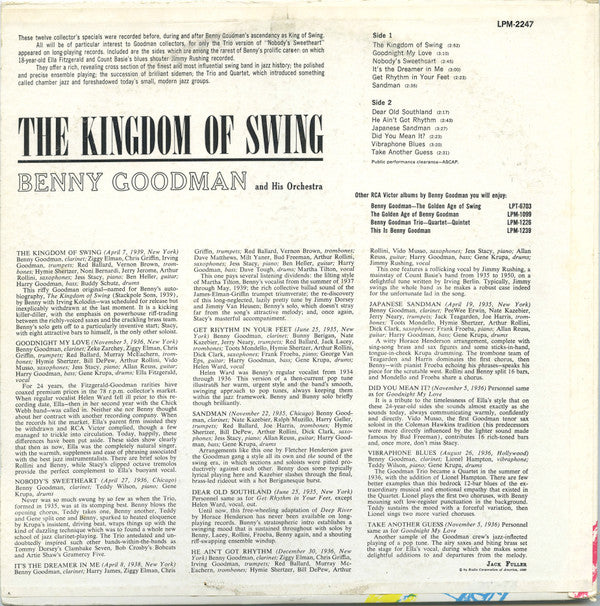 Benny Goodman - The Kingdom Of Swing (LP, Comp) (Very Good Plus (VG+)) - Image 2