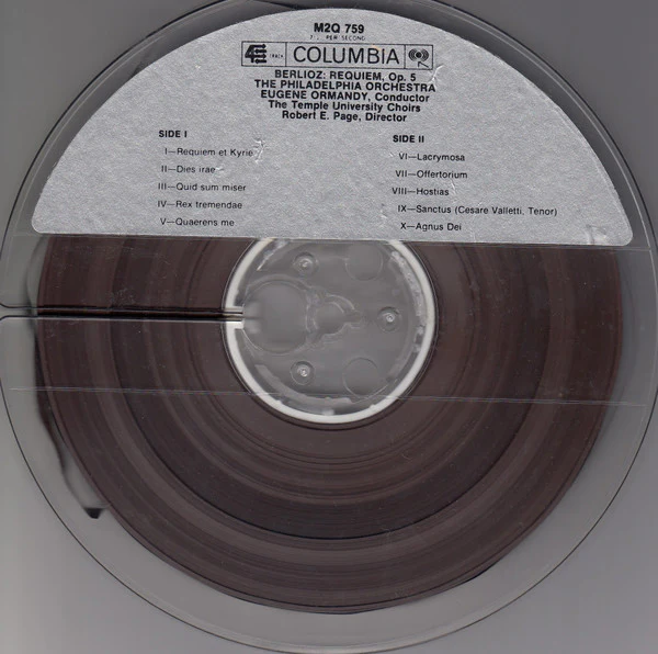 Berlioz*, The Philadelphia Orchestra, Eugene Ormandy, The Temple University Choirs, Cesare Valletti - Requiem (Reel, 4tr Stereo, 7" Reel) (Very Good Plus (VG+)) - Image 4