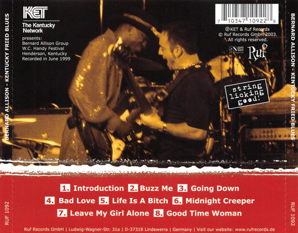 Bernard Allison - Kentucky Fried Blues -LIVE- (CD) (Near Mint (NM or M-)) - Image 2