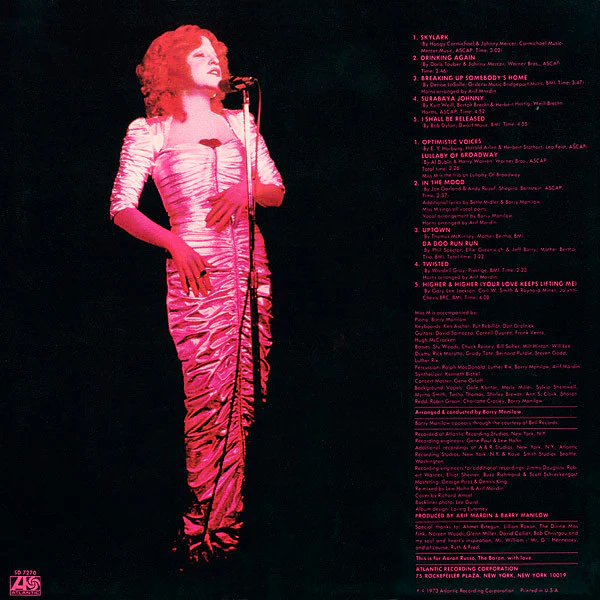 Bette Midler - Bette Midler (LP, Album, RP, Son) (Near Mint (NM or M-)) - Image 2