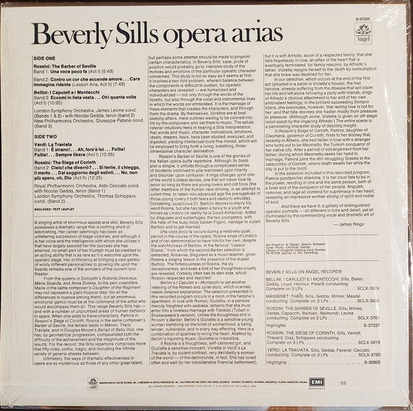 Beverly Sills - Opera Arias (LP, Album, Wak) (Near Mint (NM or M-)) - Image 2