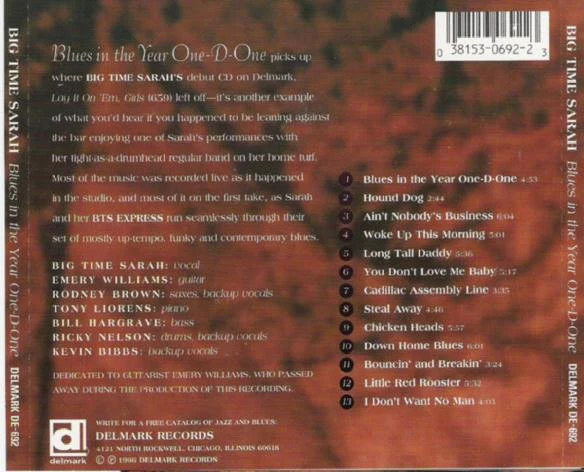 Big Time Sarah And The BTS Express - Blues In The Year One-D-One (CD, Album) (Near Mint (NM or M-)) - Image 2