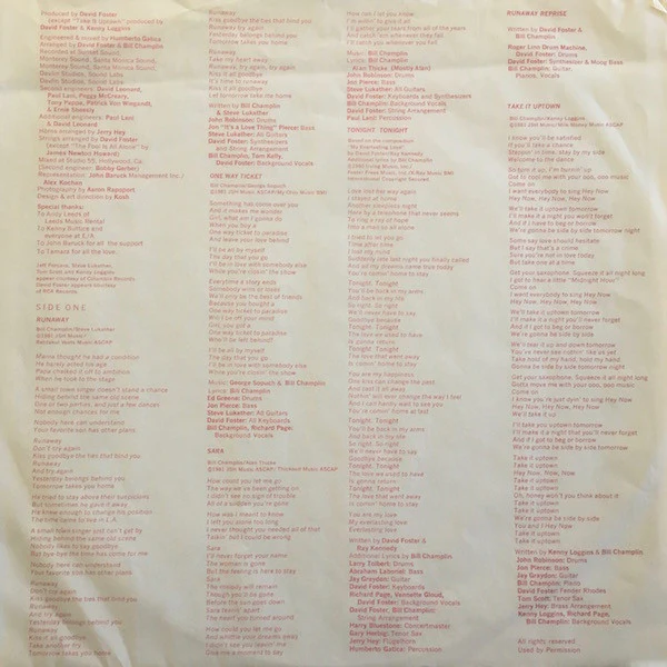 Bill Champlin - Runaway (LP, Album, All) (Very Good (VG)) - Image 5