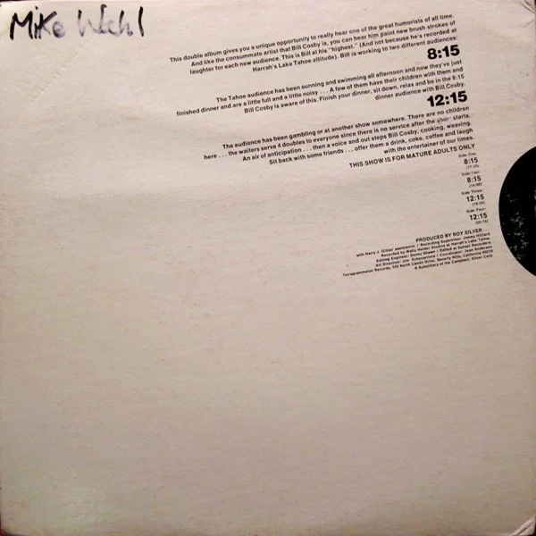Bill Cosby - Bill Cosby 8:15 12:15 (2xLP, Album, Promo, Mon) (Very Good Plus (VG+)) - Image 3