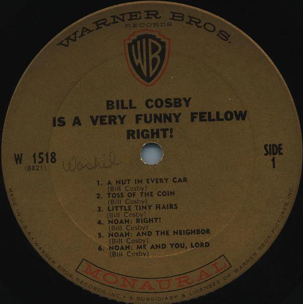 Bill Cosby - Bill Cosby Is A Very Funny Fellow Right! (LP, Album, Mono) (Very Good Plus (VG+)) - Image 3