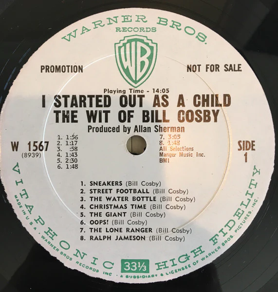 Bill Cosby - I Started Out As A Child (LP, Album, Promo) (Near Mint (NM or M-)) - Image 2
