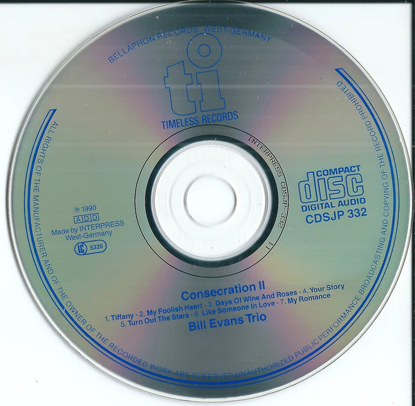 Bill Evans Trio* - Consecration II (CD, Album) (Near Mint (NM or M-)) - Image 3