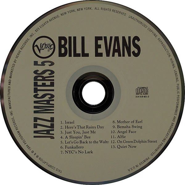 Bill Evans - Verve Jazz Masters 5 (CD, Comp) (Near Mint (NM or M-)) - Image 3