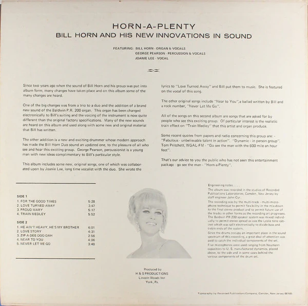 Bill Horn - Horn-A-Plenty: Bill Horn And His New Innovations In Sound (LP) (Very Good Plus (VG+)) - Image 2
