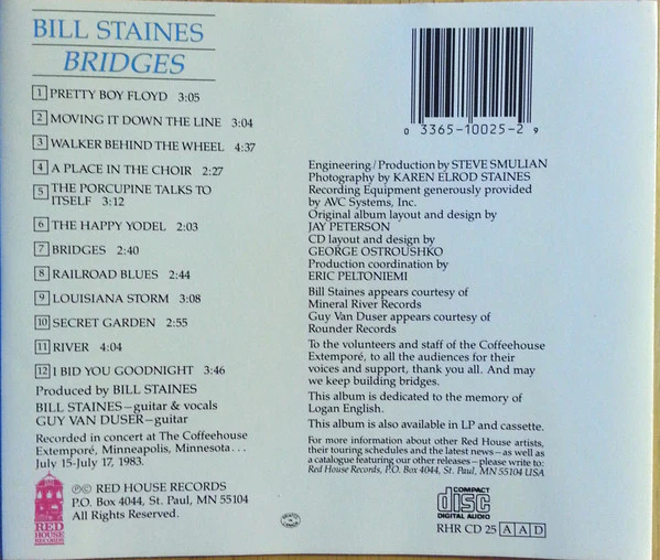 Bill Staines - Bridges (CD, Album) (Near Mint (NM or M-)) - Image 2