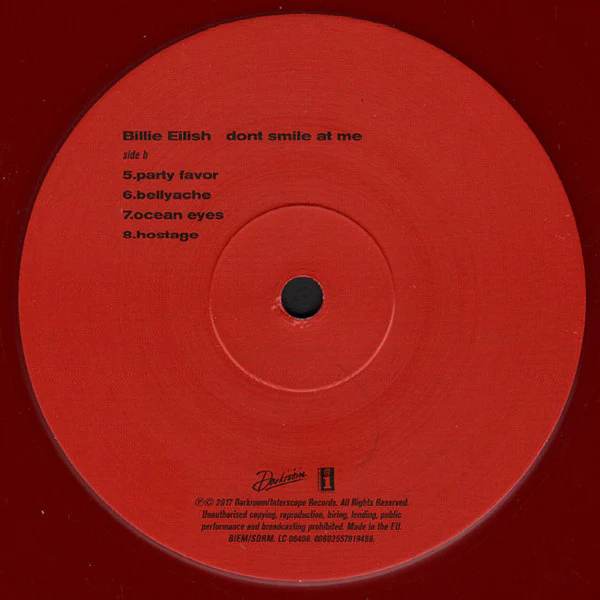Billie Eilish - Dont Smile At Me (12", EP, Red) (Very Good Plus (VG+)) - Image 4