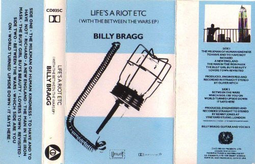Billy Bragg - Life's A Riot Etc (With The Between The Wars EP) (Cass, Comp, Dol) (Very Good Plus (VG+))