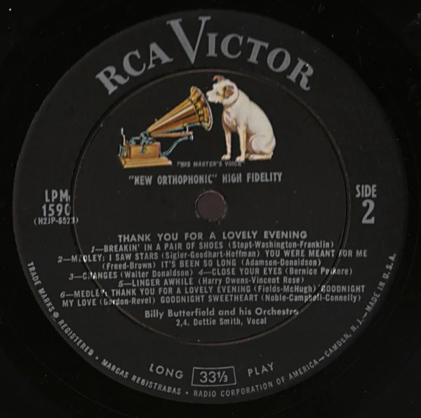 Billy Butterfield And His Orchestra - Thank You For A Lovely Evening (LP, Album, Mono) (Very Good Plus (VG+)) - Image 4