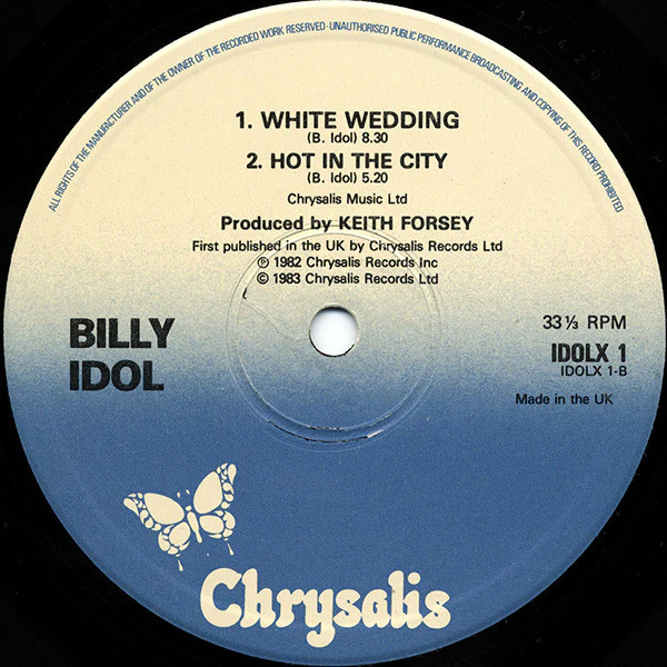 Billy Idol - Dancing With Myself (12", EP) (Very Good Plus (VG+)) - Image 4
