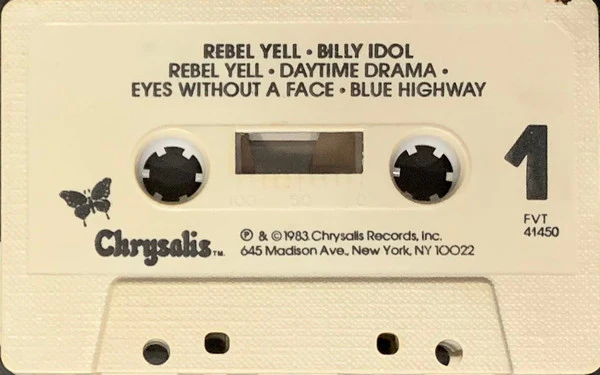 Billy Idol - Rebel Yell (Cass, Album, Num, LS ) (Very Good Plus (VG+)) - Image 3