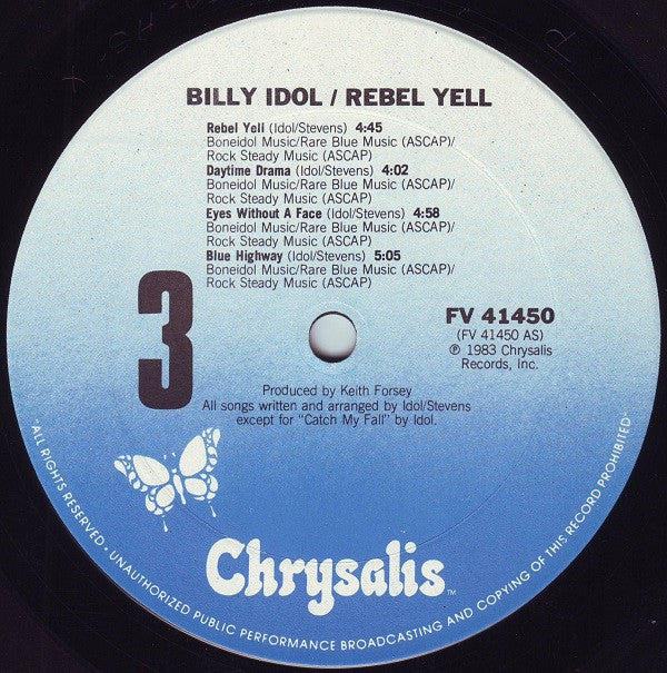 Billy Idol - Rebel Yell (LP, Album, Pit) (Near Mint (NM or M-)) - Image 3