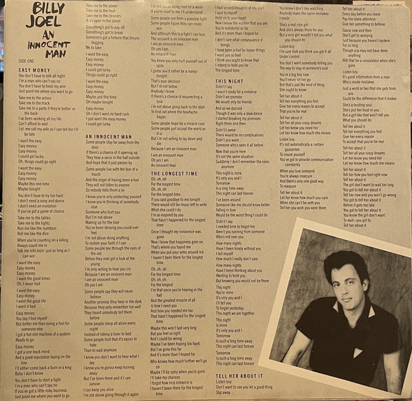 Billy Joel - An Innocent Man (LP, Album, Car) (Near Mint (NM or M-)) - Image 3