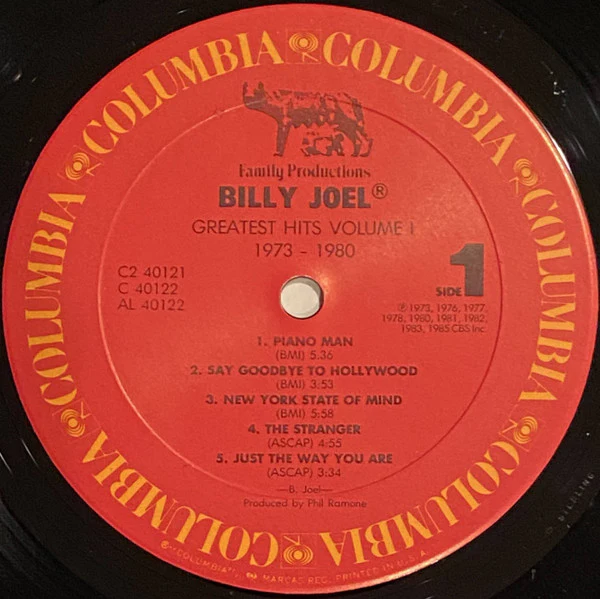 Billy Joel - Greatest Hits Volume I & Volume II (2xLP, Comp, Car) (Near Mint (NM or M-)) - Image 5