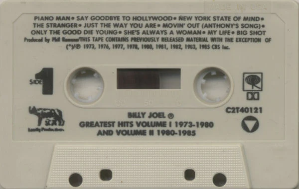 Billy Joel - Greatest Hits: Volume I & Volume II (Cass, Comp) (Near Mint (NM or M-)) - Image 3