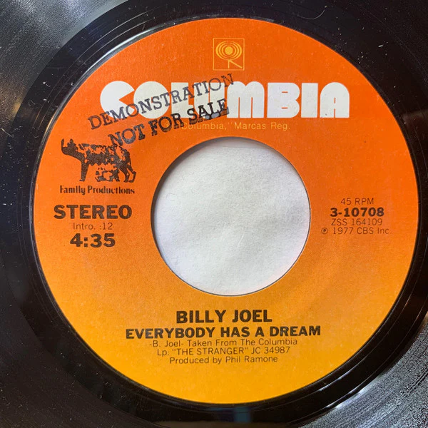 Billy Joel - Movin' Out (Anthony's Song) (7", Single, Styrene, San) (Very Good Plus (VG+)) - Image 2