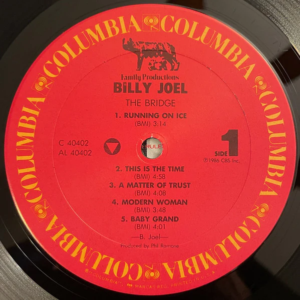 Billy Joel - The Bridge (LP, Album, Car) (Very Good Plus (VG+)) - Image 3