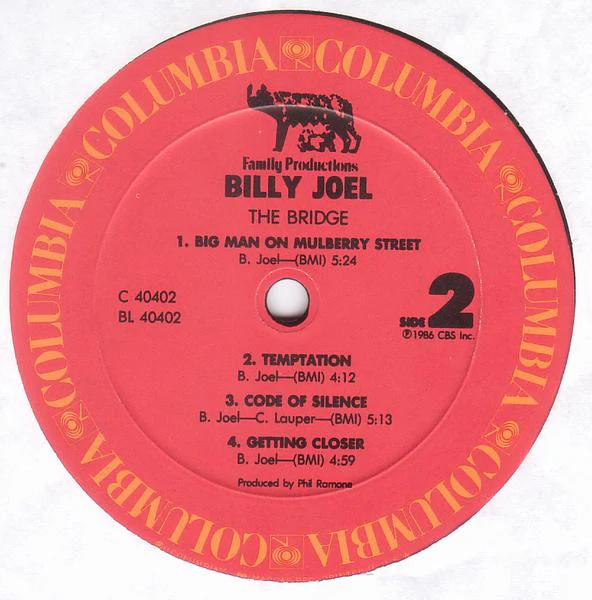 Billy Joel - The Bridge (LP, Album, Pit) (Very Good Plus (VG+)) - Image 4