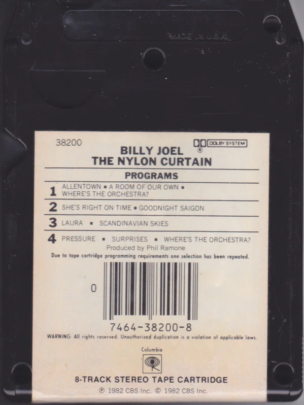Billy Joel - The Nylon Curtain (8-Trk, Album) (Near Mint (NM or M-)) - Image 3