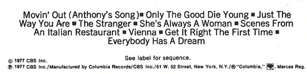 Billy Joel - The Stranger (Cass, Album, RE) (Very Good Plus (VG+)) - Image 5