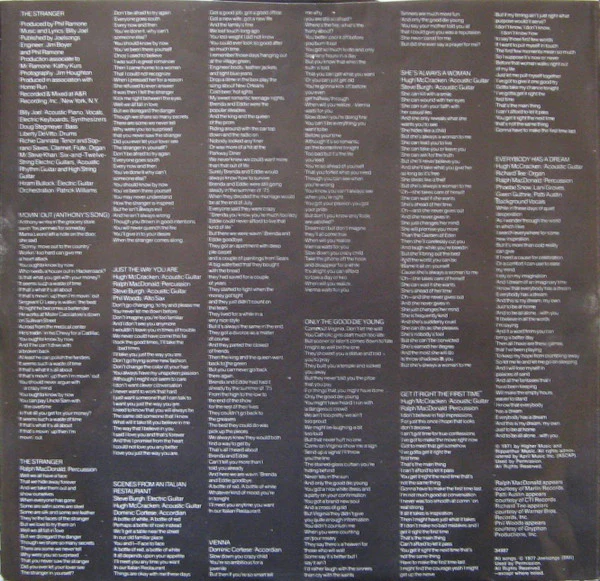 Billy Joel - The Stranger (LP, Album, Pit) (Very Good Plus (VG+)) - Image 4
