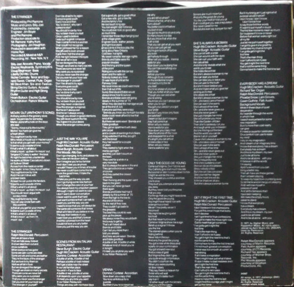 Billy Joel - The Stranger (LP, Album) (Very Good Plus (VG+)) - Image 3