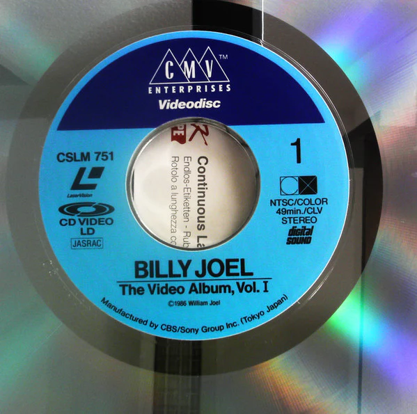 Billy Joel - The Video Album - Volume I (Laserdisc, 12", S/Sided, Comp, NTSC, CLV) (Near Mint (NM or M-)) - Image 3