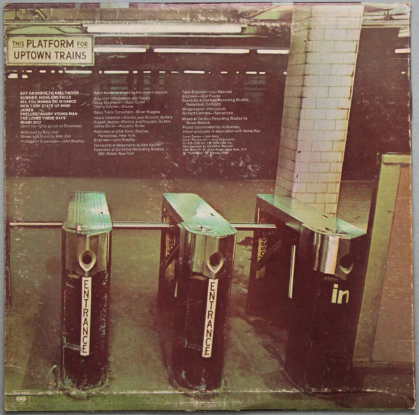 Billy Joel - Turnstiles (LP, Album, Pit) (Very Good Plus (VG+)) - Image 2