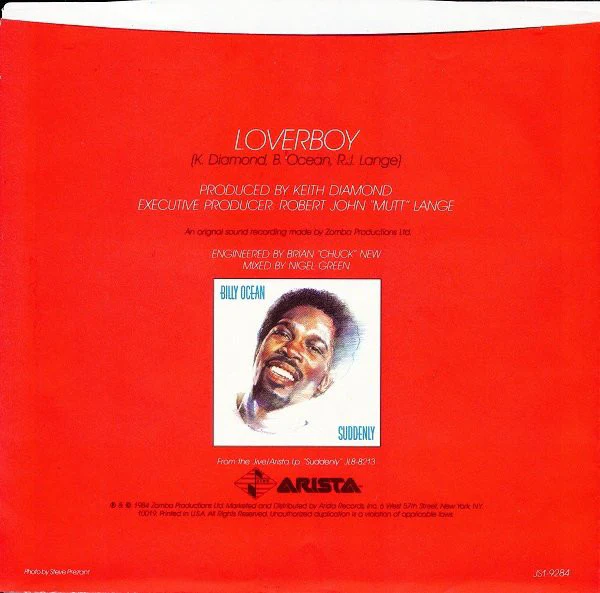 Billy Ocean - Loverboy (7") (Very Good Plus (VG+)) - Image 2
