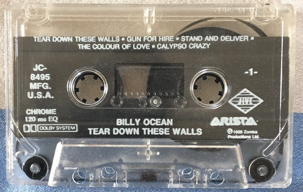 Billy Ocean - Tear Down These Walls (Cass, Album, Clu) (Very Good Plus (VG+)) - Image 2