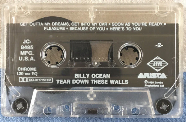 Billy Ocean - Tear Down These Walls (Cass, Album, Clu) (Very Good Plus (VG+)) - Image 3