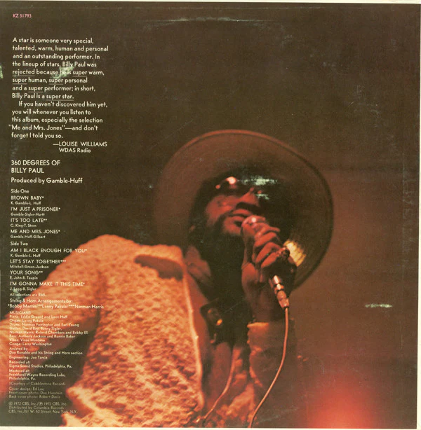 Billy Paul - 360 Degrees Of Billy Paul (LP, Album) (Good (G)) - Image 2