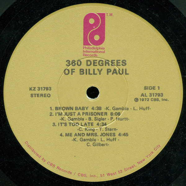 Billy Paul - 360 Degrees Of Billy Paul (LP, Album) (Good (G)) - Image 3