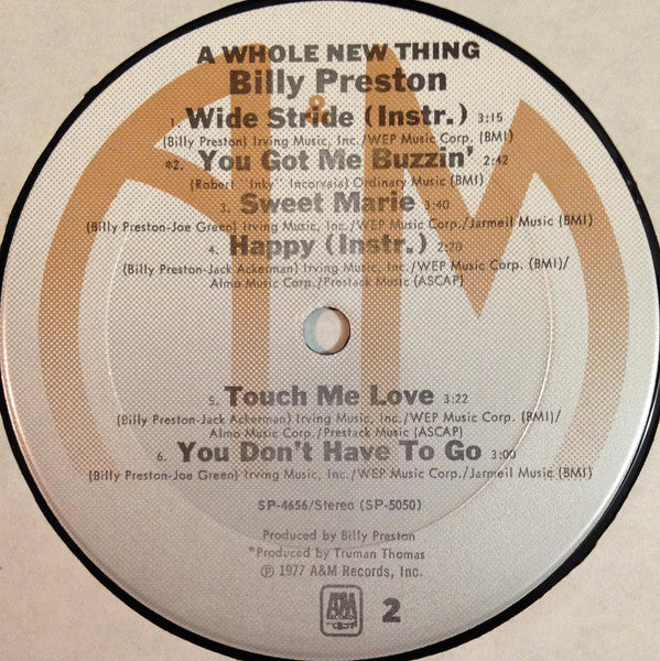 Billy Preston - A Whole New Thing (LP, Album) (Near Mint (NM or M-)) - Image 4