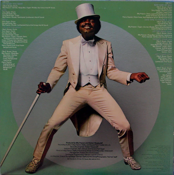 Billy Preston - Billy Preston (LP, Album) (Near Mint (NM or M-)) - Image 2